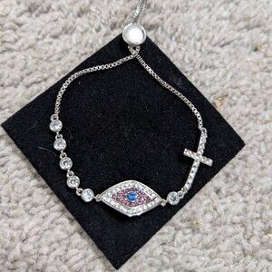 Evil Eye/Cross (toggle) bracelet
